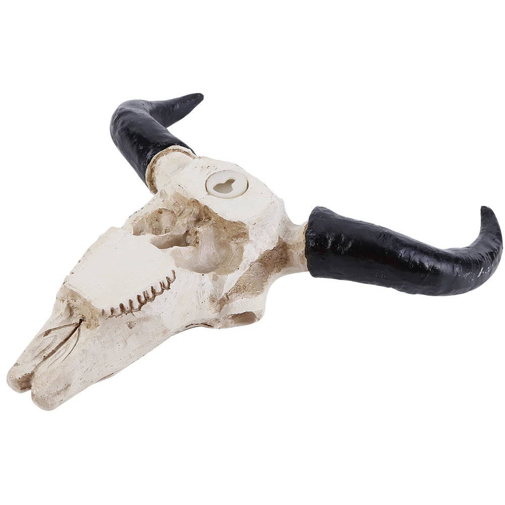 จี้หัวกระทิงแขวนผนัง หัวกะโหลกวัวลองฮอร์น ของตกแต่งบ้าน งานฝีมือ แฟชั่นย้อนยุค สำหรับตกแต่งบ้านในวันฮาโลวีน