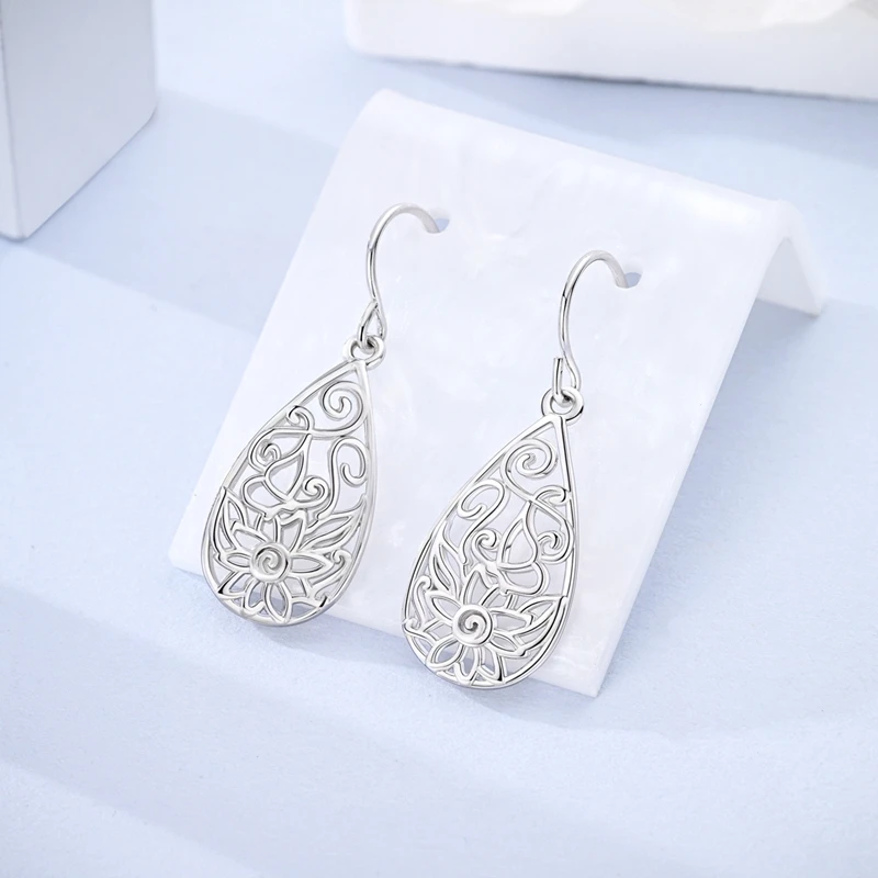 أقراط من الفضة الإسترليني عيار 925 أقراط كريمة بيضاوية ملونة أقراط ساحرة للنساء مجوهرات فضية عصرية على شكل دائرة كبيرة