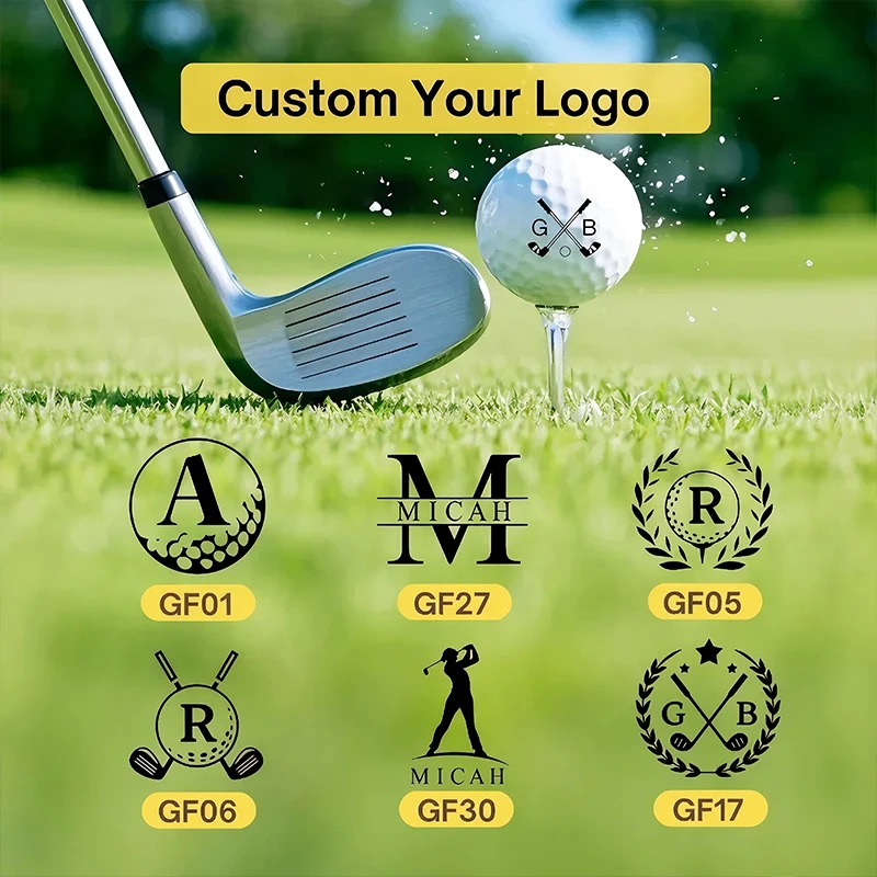 

Customized Golf Ball Stamp Personalised Ball Marker Stamper with Quick-Dry Ink Reusable Golf Gift for Players Logo Text or Icon