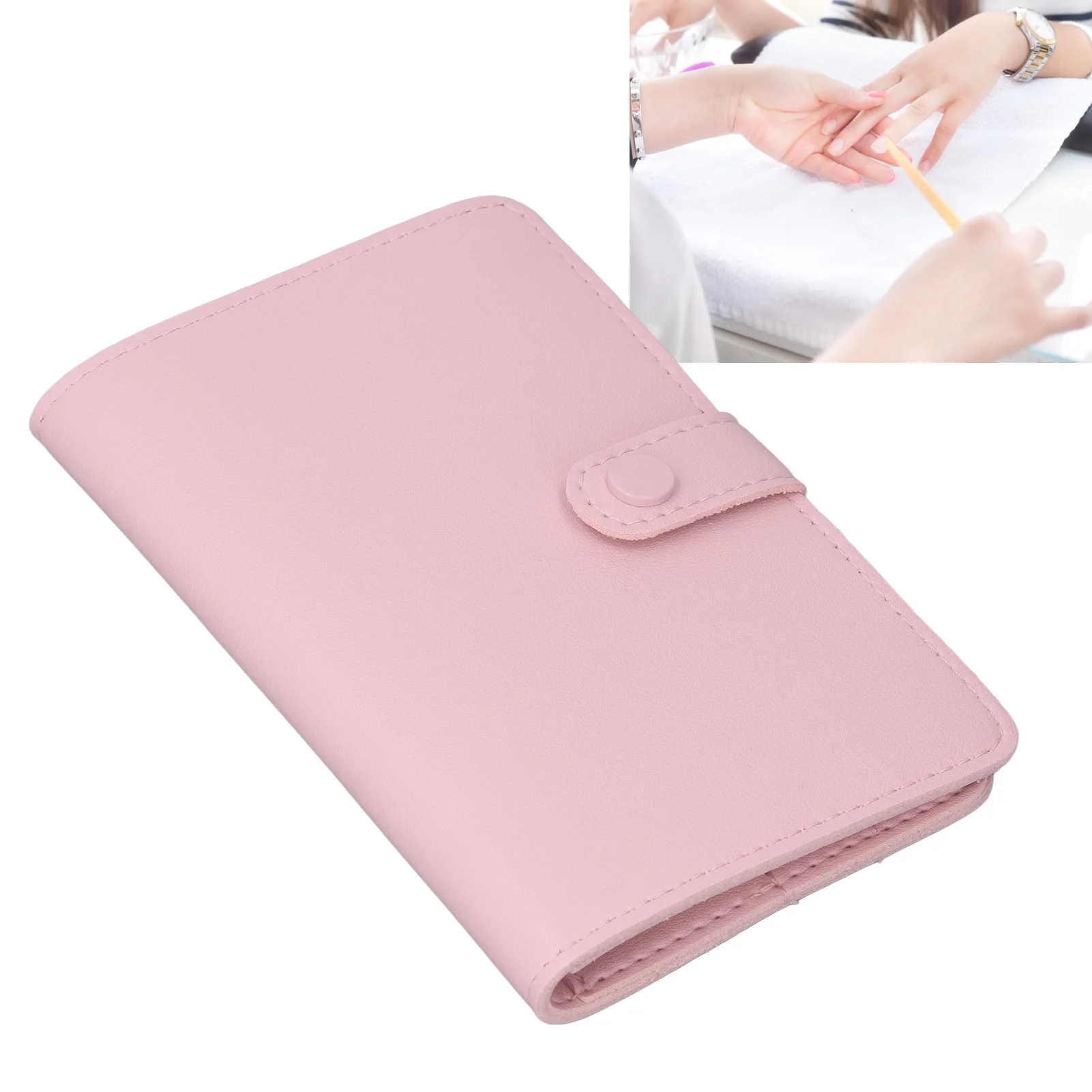 Nail Drill Bits Storage Bag Multipurpose Portable PU Leather Compartment Design Nail Polish Head Holder For Nail Drill