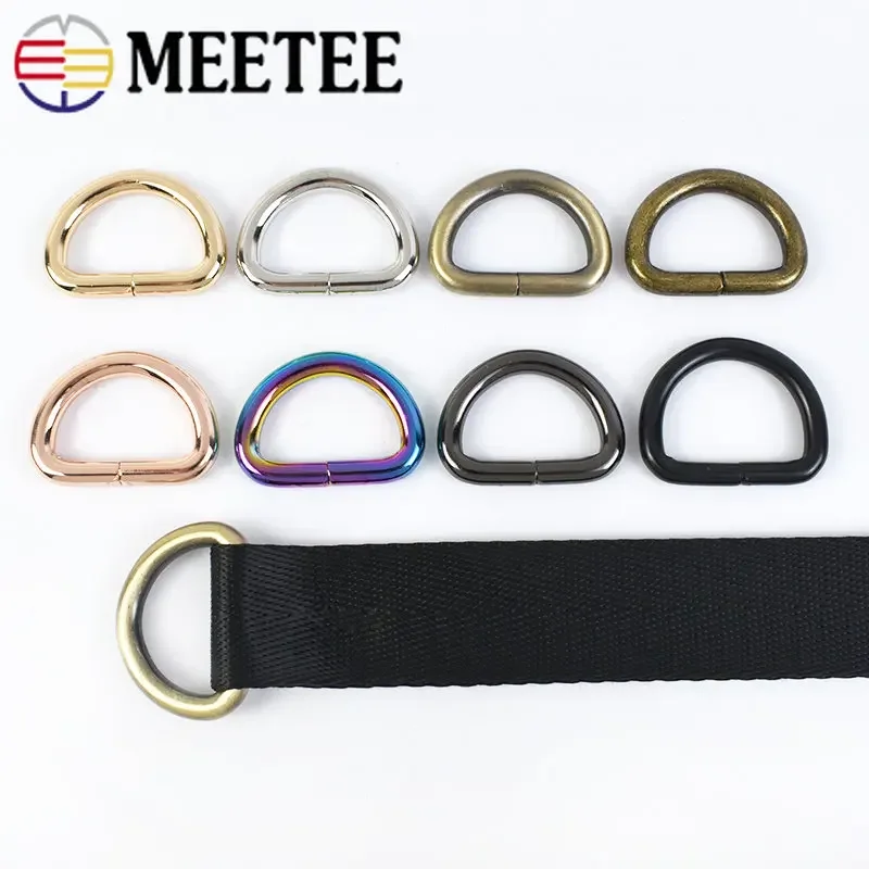 4.8mm Thick 25mm Metal D Ring Buckle Bags Strap Buckles Webbing Belt Hooks Handbag Chian Connector Clasp Hardware Accessories