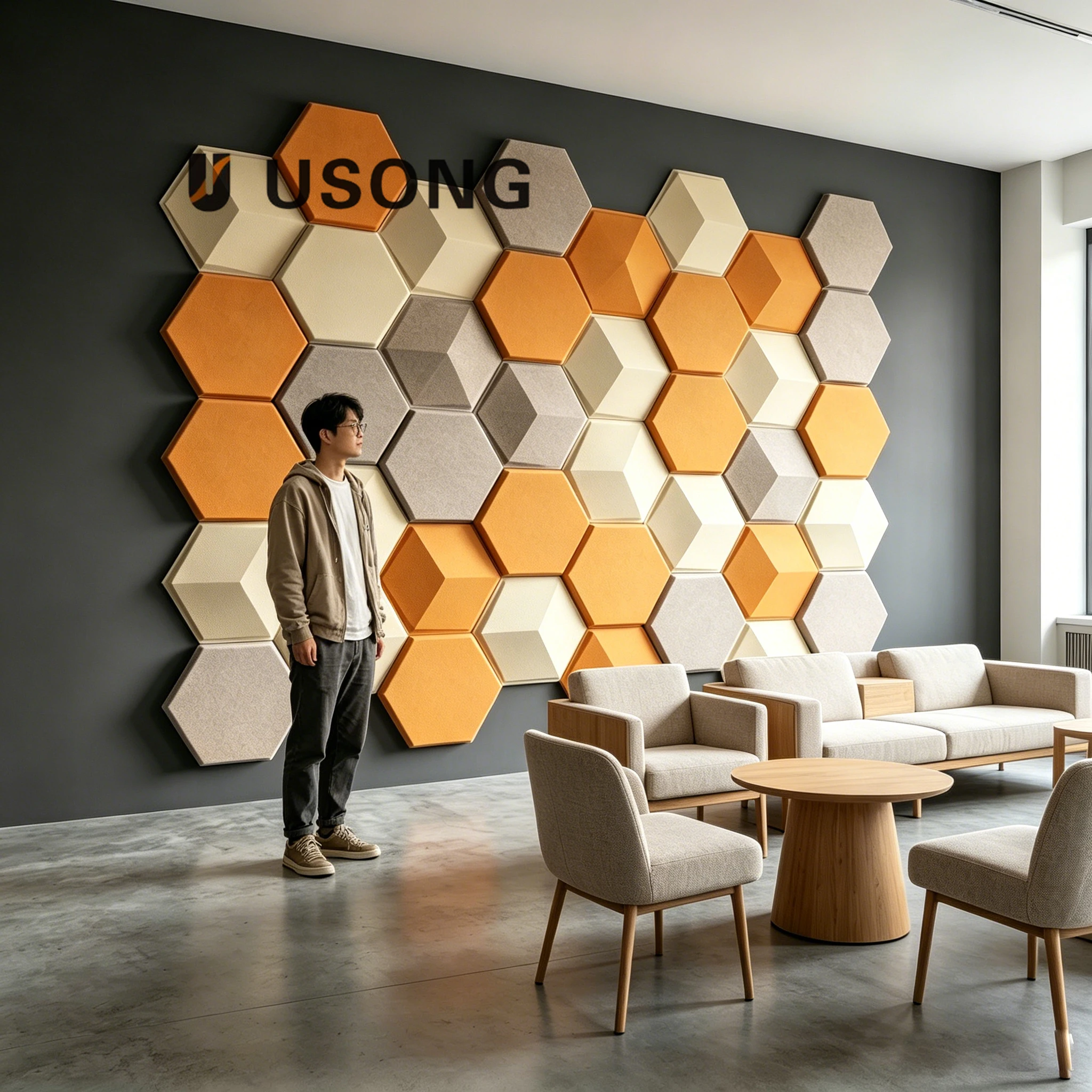 High Density Sound-absorbing Board, Hotel Club Wall Sound-absorbing Decorative Board