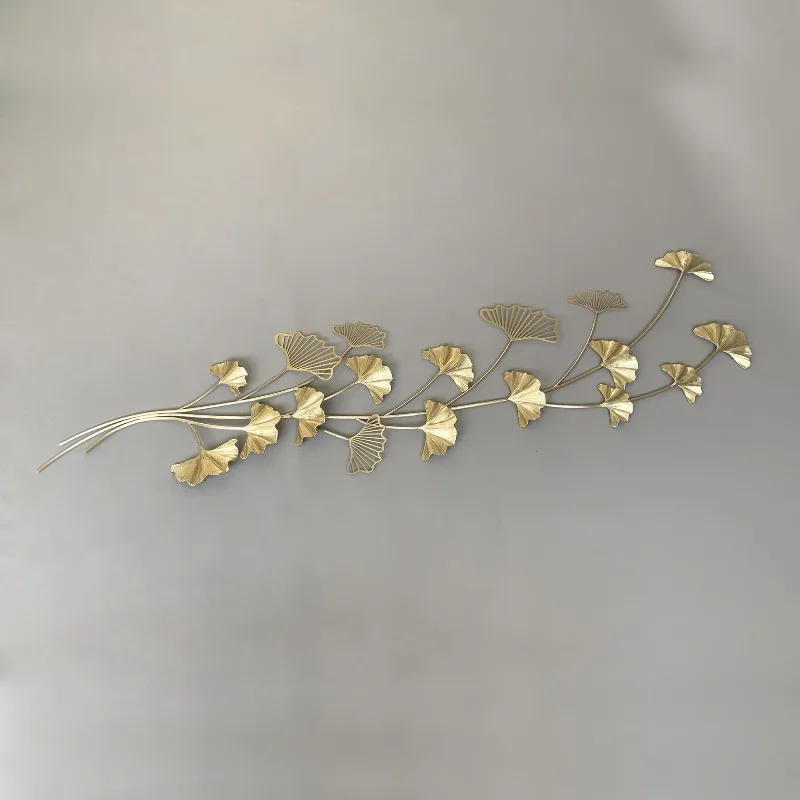 

Modern Simple Handmade All-copper Living Room Wall Hanging Pure Copper Casting Ginkgo Biloba Wall Decoration