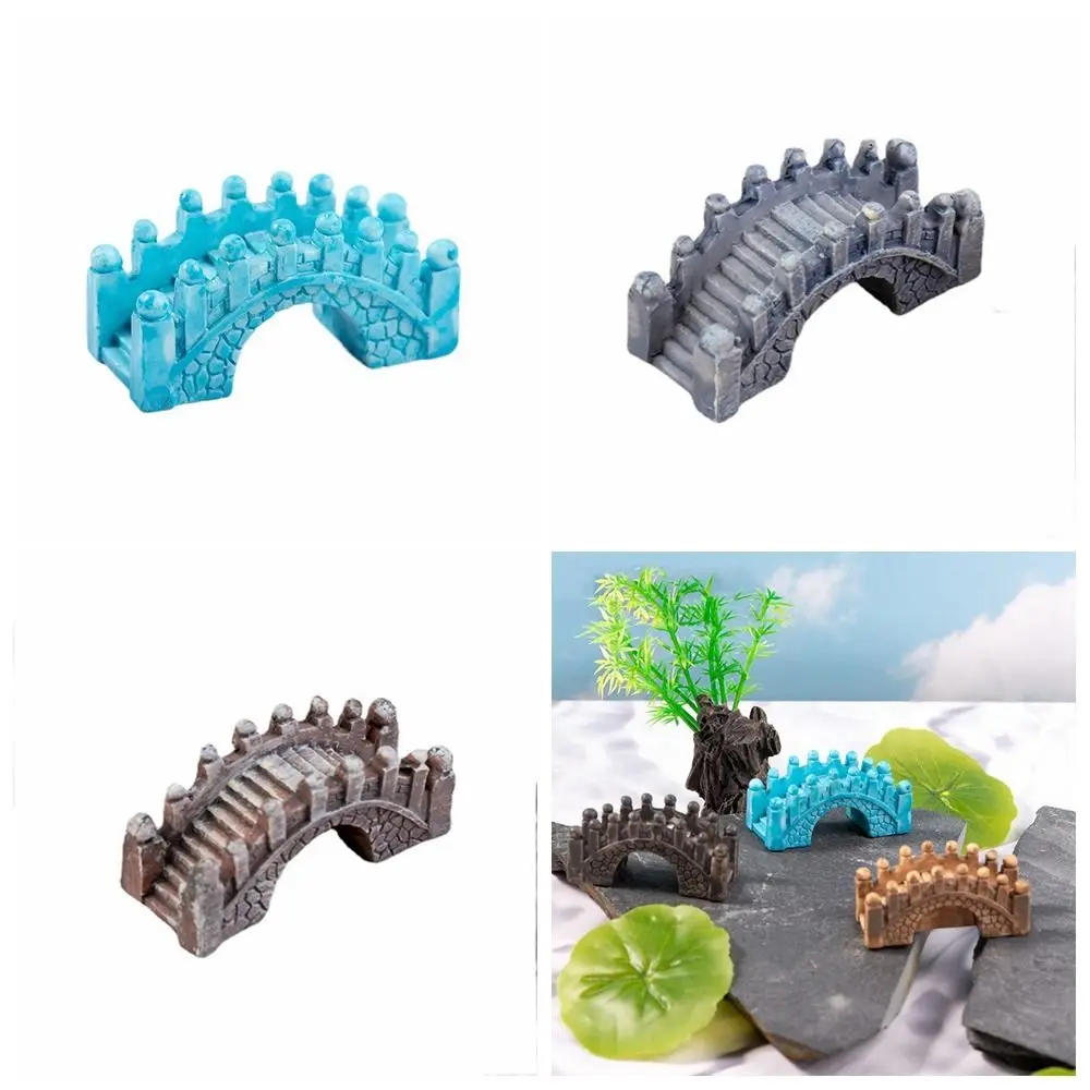 Micro-landscape Resin Bridge Miniatures Resin Craft Court Style Jiangnan Small Bridge Small Bridge Mini Decoration Material