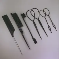 Hair Styling loop Set Toddler Topsy Rat Pony Tail Edge Comb Tools Braid Edge Brush Hairdressing Accessories for kids Women Girls 2