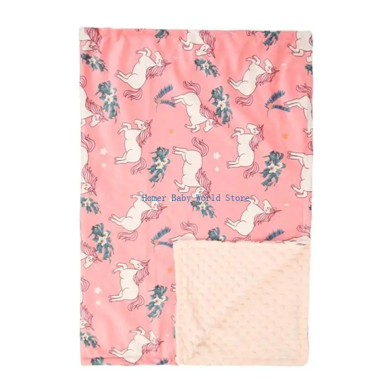 B2QD 100x75cm للأطفال الصغار الذين يتلقون بطانية رمي أبله ناعم أفخم القماش