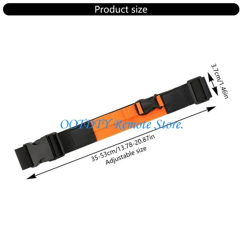 Ergonomic Camera Waist Belt with Stabilization for DSLR, Customizable Fit, High Quality Nylon Weave, Black
