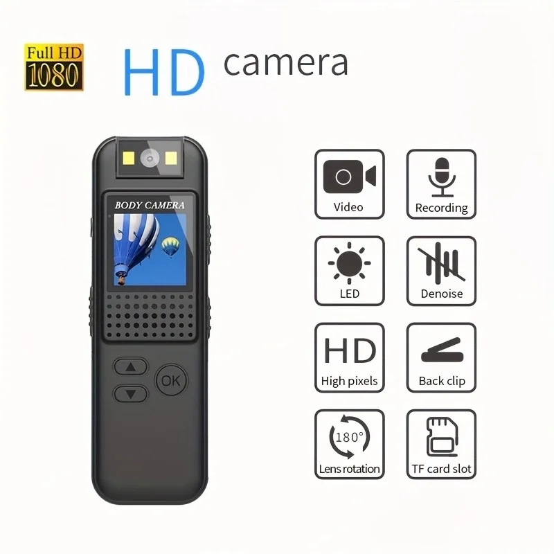 

New portable 180° reversing camera with high-definition AVI format video recording and night vision function suitable for travel