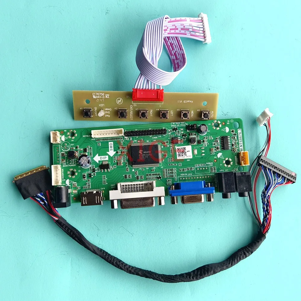 

DIY Kit Controller Driver Board For N184H6-L01/L02 N184HGE-L21 Laptop Matrix DVI VGA 18.4" HDMI-Compatible 1920x1080 LVDS 40 Pin