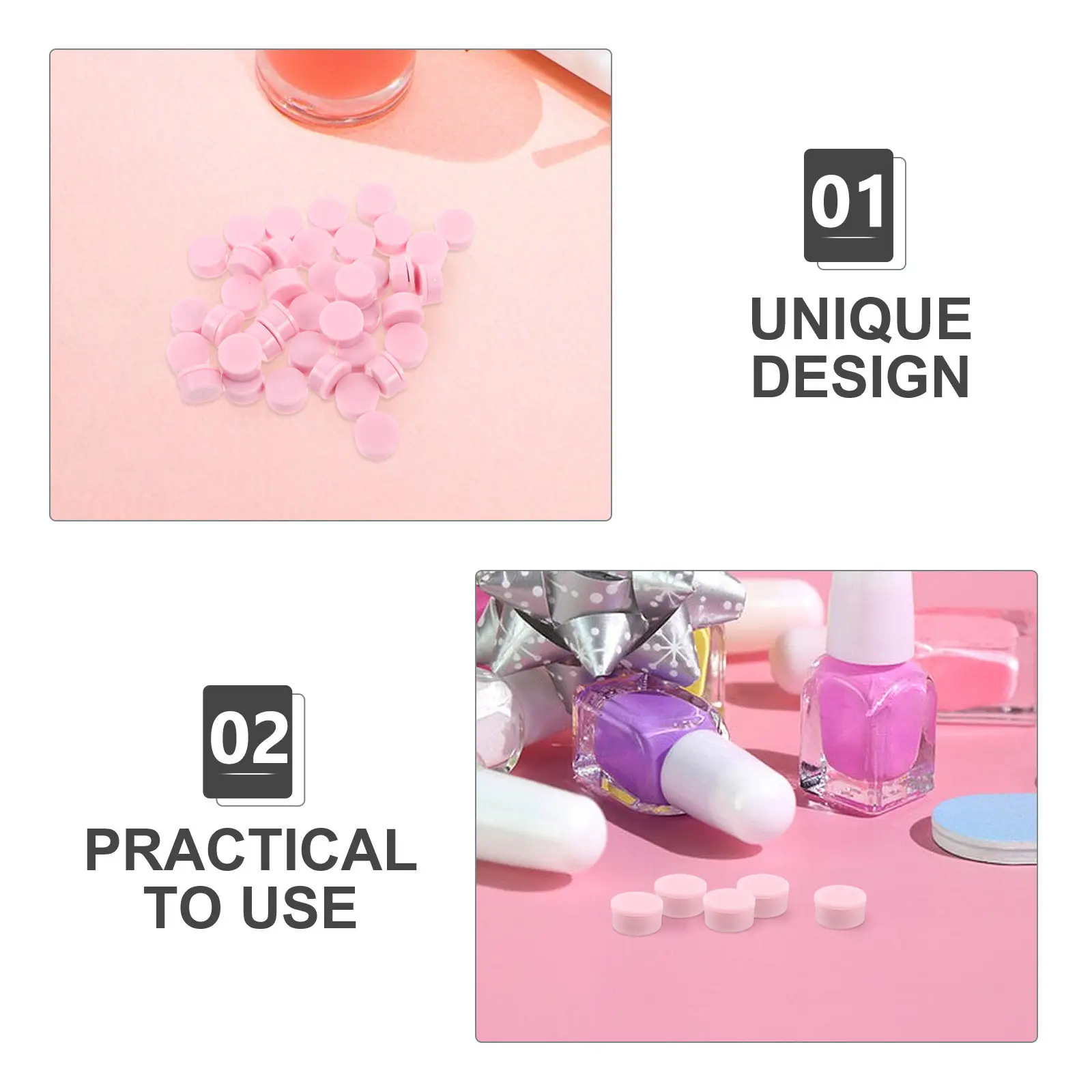 40Pcs Nail Art Rotating Charm Bearings Pink Plastic Rotary Shaft Spinner High-Speed Mini DIY Bearings for 3D Nail Design Jewelry