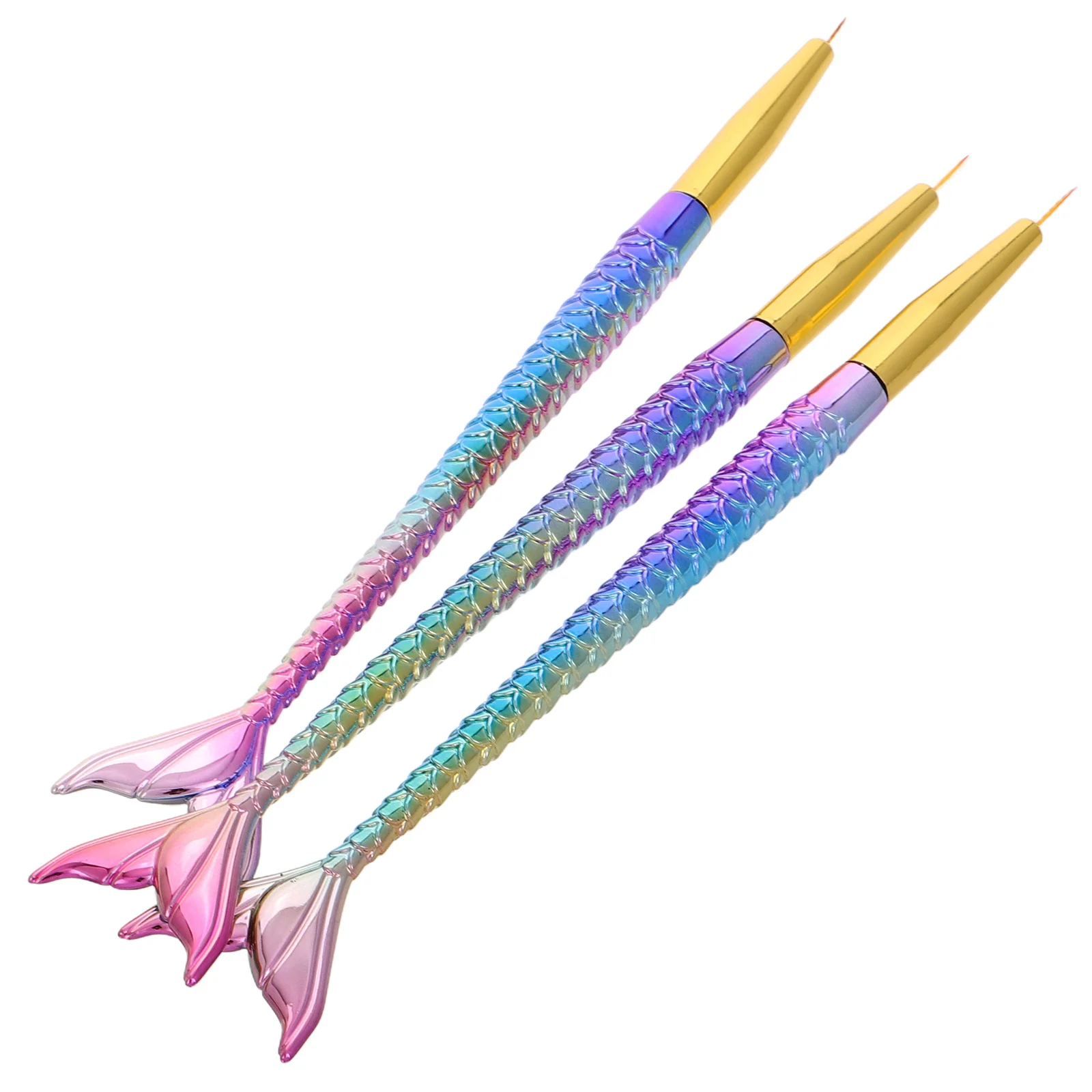 

3Pcs Mermaid Line Nail Art Pen Set Colorful Durable Versatile Tools for Beginners Professionals Creative Manicure Designs
