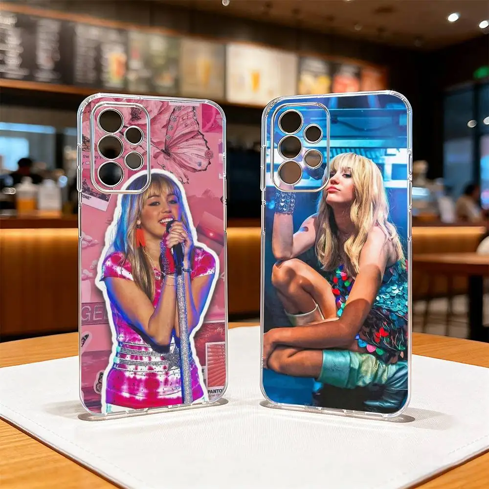 H-Hannah m-Montana Phone Case For Samsung S25,S24,S21,S22,S23,S30,Ultra,S20,Plus,Fe Transparent Cover