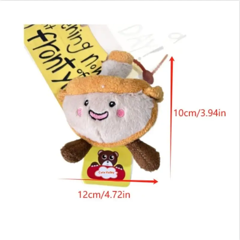 Porte-clés créatif en peluche et cuivre, paquet de 1/2 poupées en peluche, parfait pour pendentif de sac, décorations de sac à dos et cadeaux