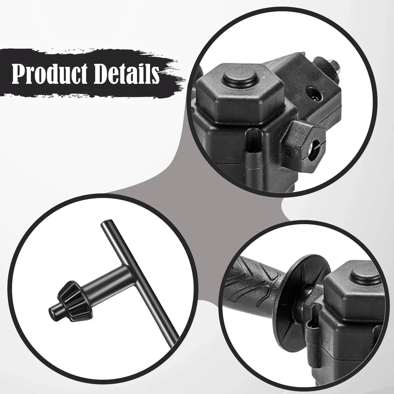 Right Angle Drill Adapter with Handle Professional Drill Driver 90 Degree Rotation Drill Accessory for Home Workshop Use