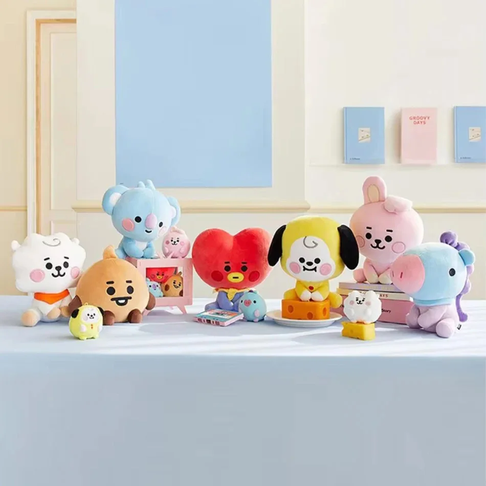 

B-T-21 плюшевая игрушка с мультяшным животным Tata Koay Shooky Mang Cooky Key, подвесной рюкзак для мобильного телефона для офиса, релаксации и друзей A