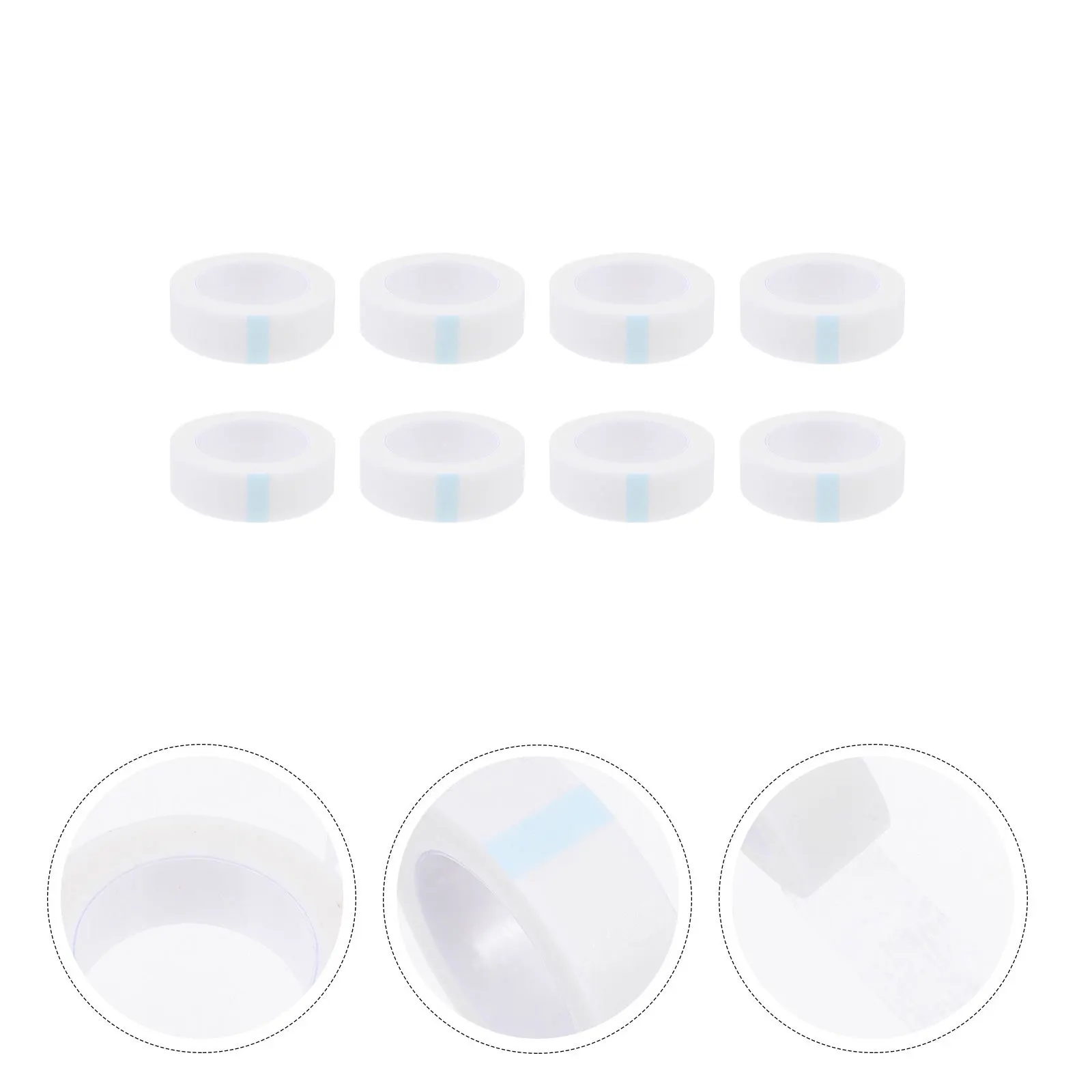 Fita de extensão de cílios, 8 rolos, fácil de aplicar, remover, tecido não tecido, suprimentos de extensão de cílios, capa de pele dos olhos