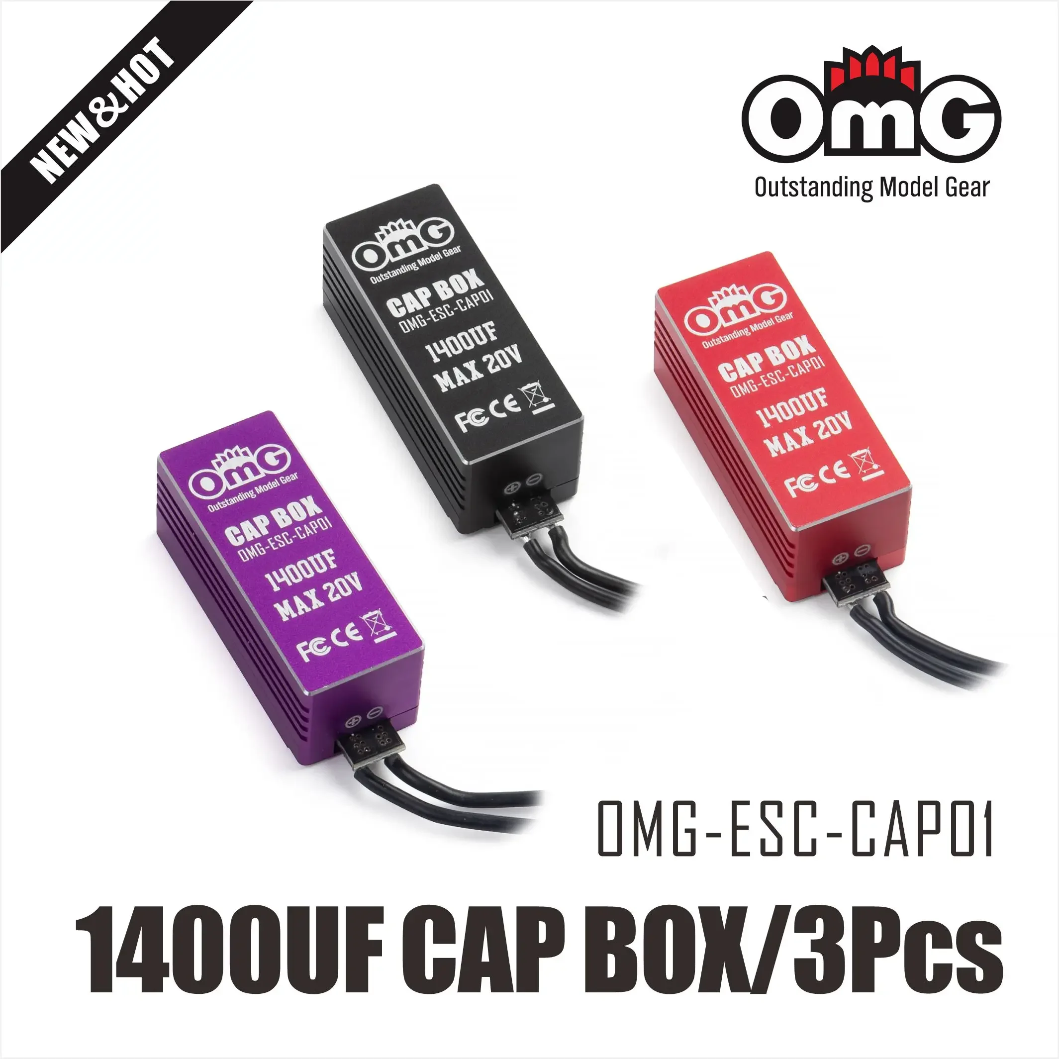 1 قطعة OMG 1400 فائق التوهج OMG-ESC-CAP01 Max20V غطاء صندوق عكس حماية فائقة منخفضة مقاومة ومكافحة عكس اتصال مكثف وحدة