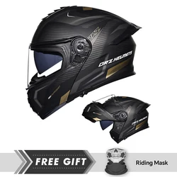 Klassieke Modulaire Helm Voorkomen Rijbotsingen Motorhelm Mannen Vrouwen Unisex Full Face Helm Met Heldere Lenzen