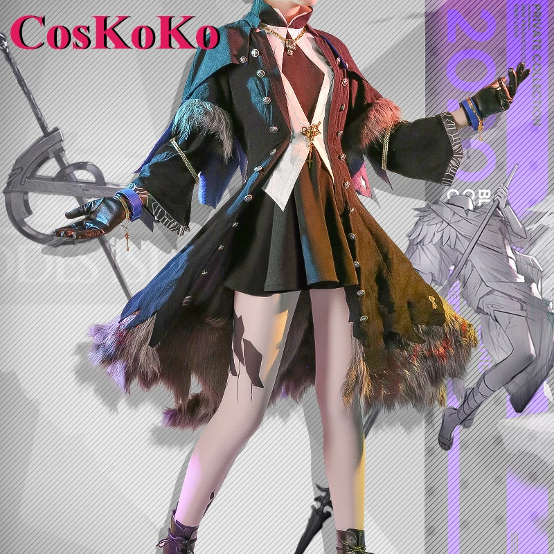 CosKoKo Lappland Cosplay Anime Game Arknights Costume Rhode Island Gorgeous Sweet Uniform Halloween Party Role Play Clothing S-L