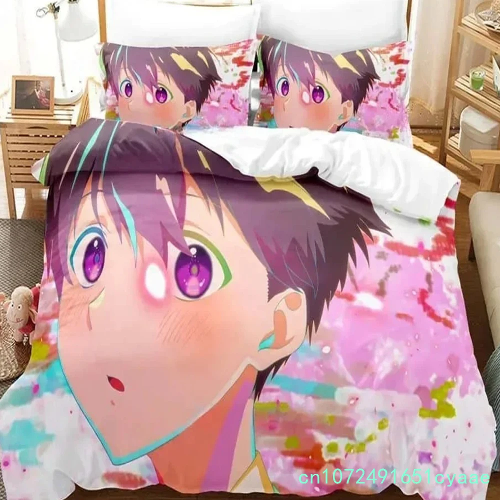 New 3D Kawaii Girls Shikimori's Not Just A Cutie Bedding Set Cartoon Anime three-piece Set Adult Kid Bedroom Duvet Cover Sets