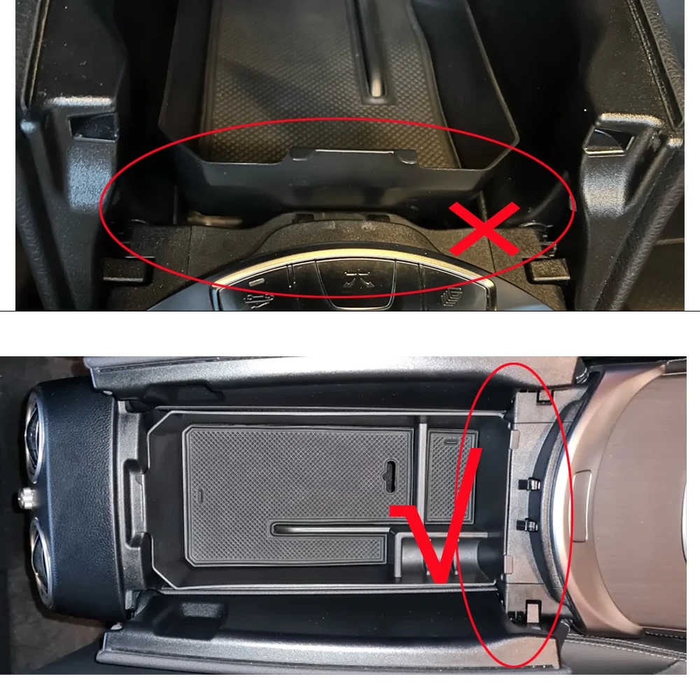 NEW Car Central Armrest Storage Box Organizer Tray For Mercedes Benz C GLC Class C180 C200 C260 C300 GLC200 GLC260 GLC300