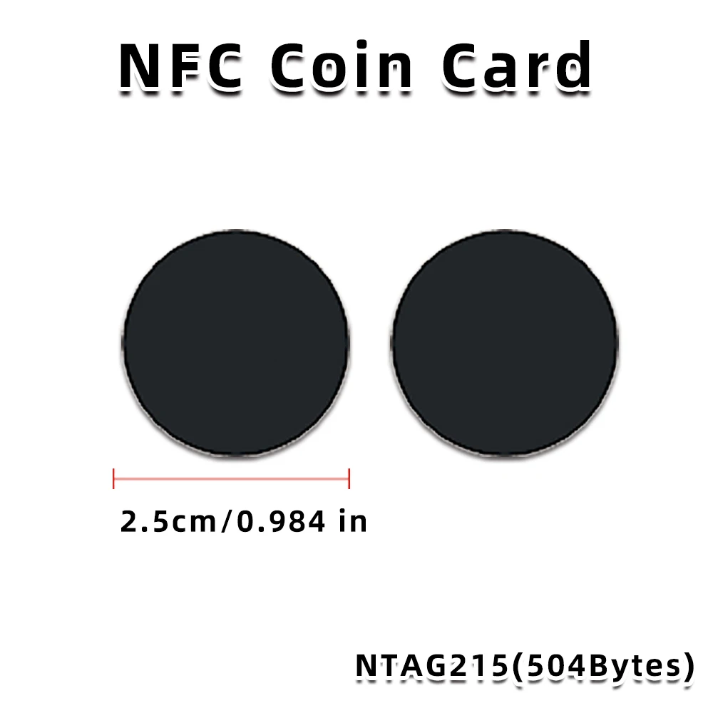 Etiquetas adhesivas Ntag 215 NFC para teléfono, etiquetas adhesivas RFID, 13,56 MHz, ISO14443A