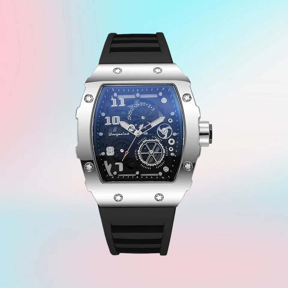 Top 2025 nova moda masculina relógios de luxo dos homens grande silicone geléia casual relógio de quartzo para presente relogio masculino relógios de pulso