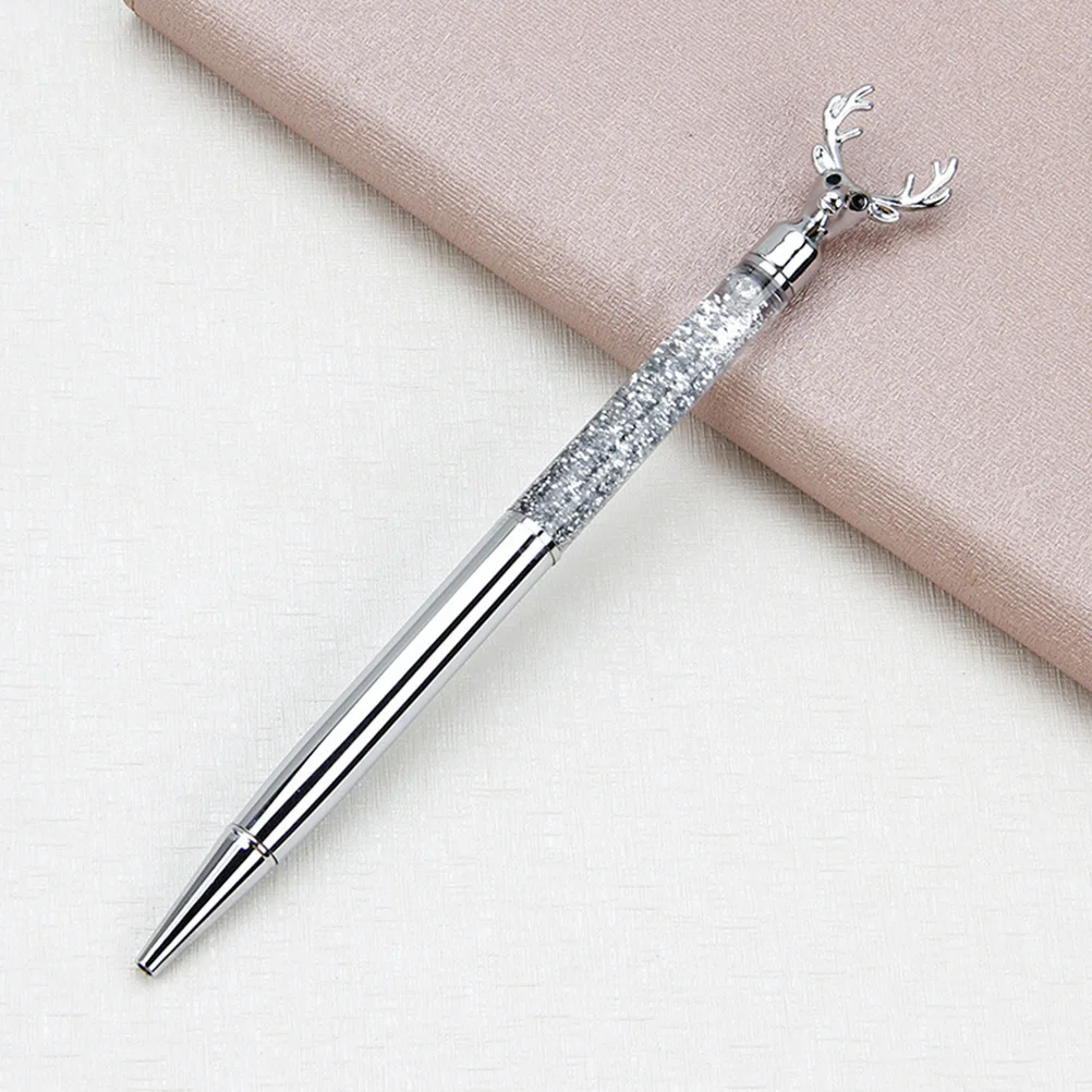 

Metal Reindeer Design Ballpoint Pen Wear Resistant Ink Fine Point Easy Clip for Notebook Pocket Binder Kids Adults Graduation