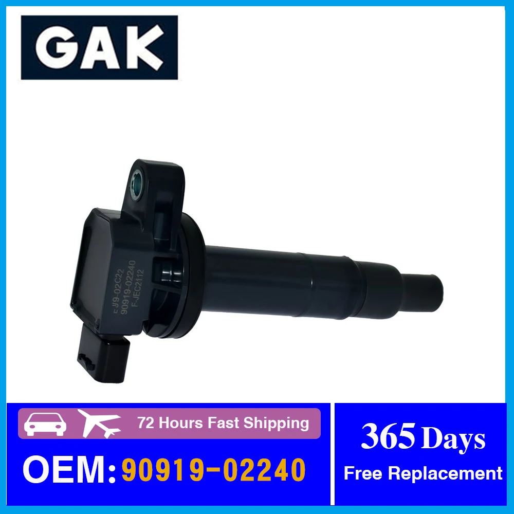 GAK 90919-02240 9091902240 90919-02265 Ignition Coils For Toyota Corolla Scion IQ Yaris Prius xA xB Echo 1.5L 1.8L 2000-2019