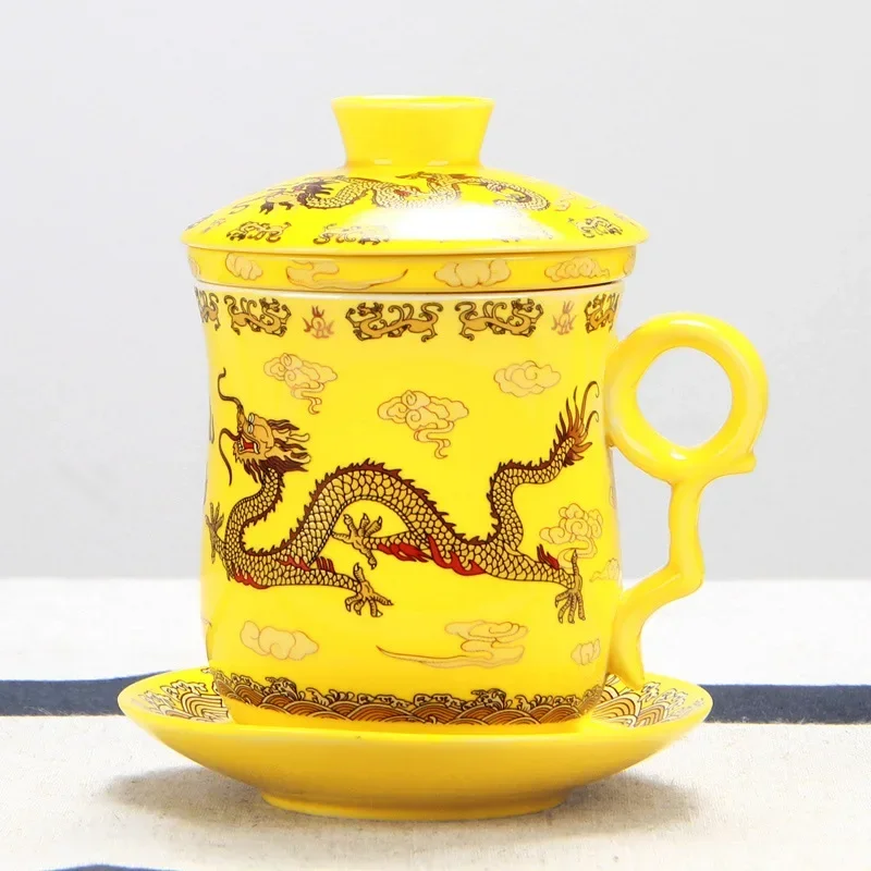 Baili Kiln Ceramic Filter Tea Cup Set 4pcs Office Drinking Mug Personal Tea Tasting Direct From Factory