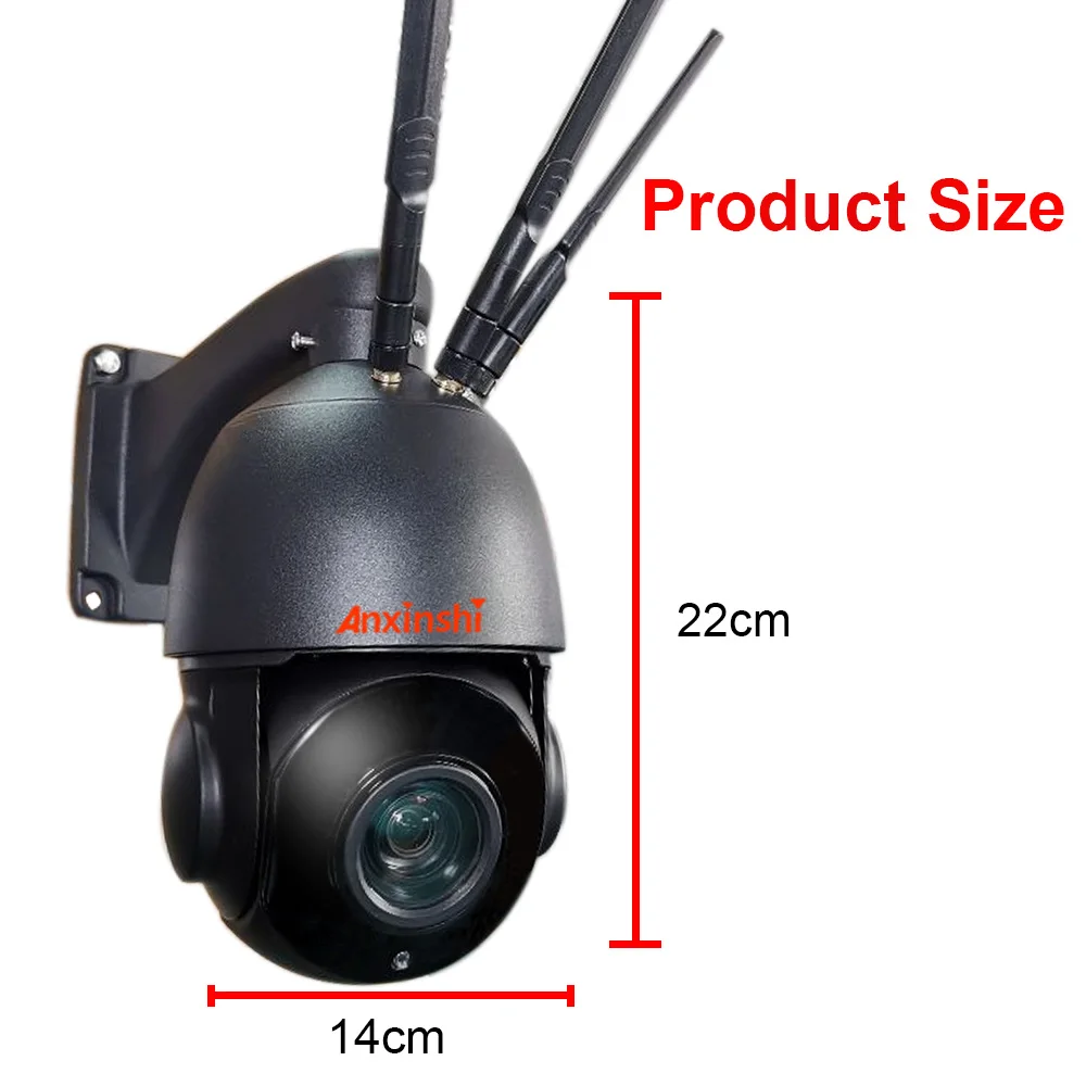 Black Color 8.0MP 30X Starlight 4G WIFI PTZ Camera Outdoor Wireless 4K IP Camera CamHi P2P 4G 3G Security Camera