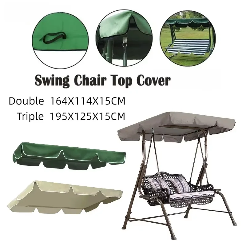 Hammock Swing Garden Outdoor Swing Chair Top Cover Waterproof Awning Replacement Rainproof Canopy Ruffled Sunshade Protectoer