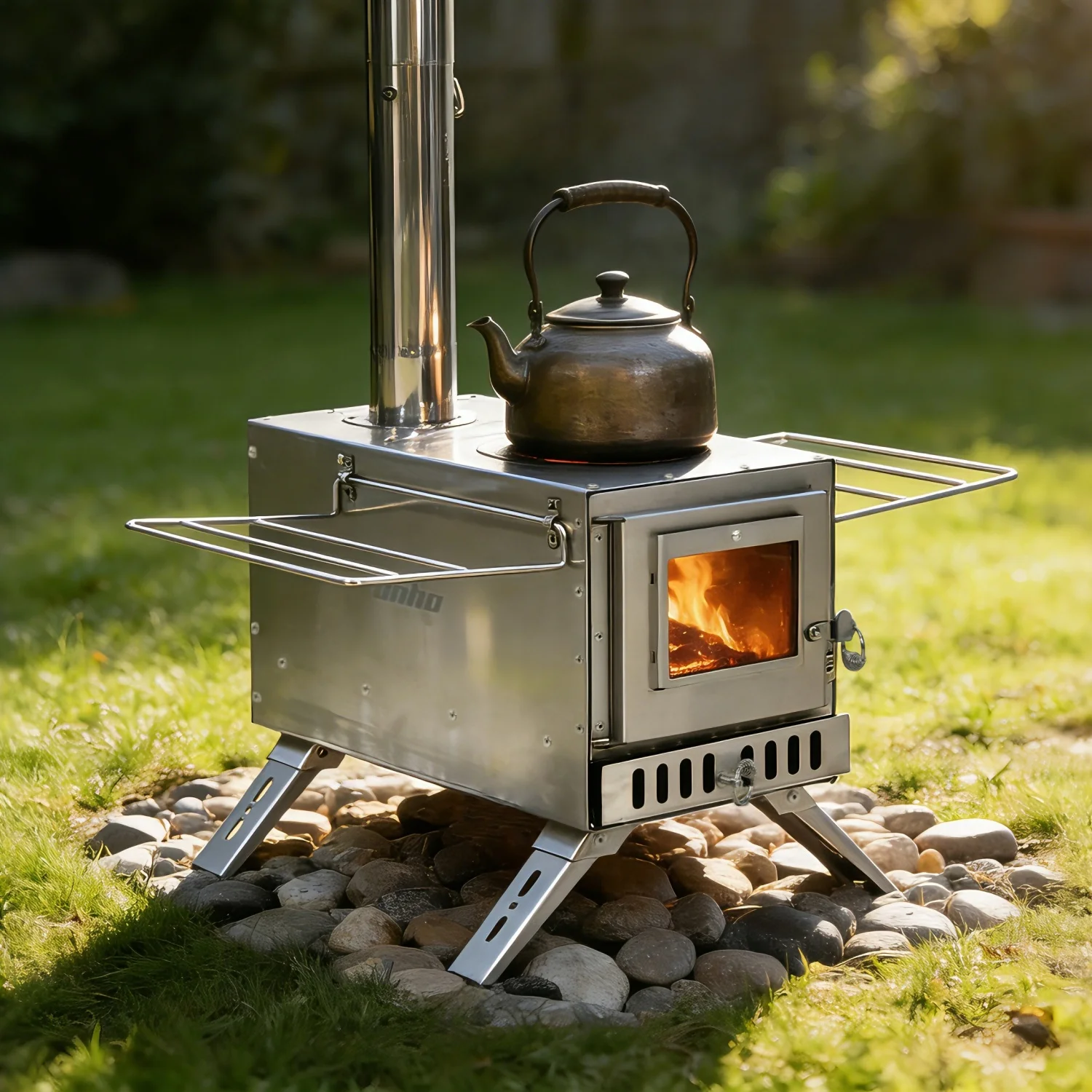 2 in 1 Portable Stainless Stee - огляд і ціна Hot Tent Wood Stove With Chimney Pipe