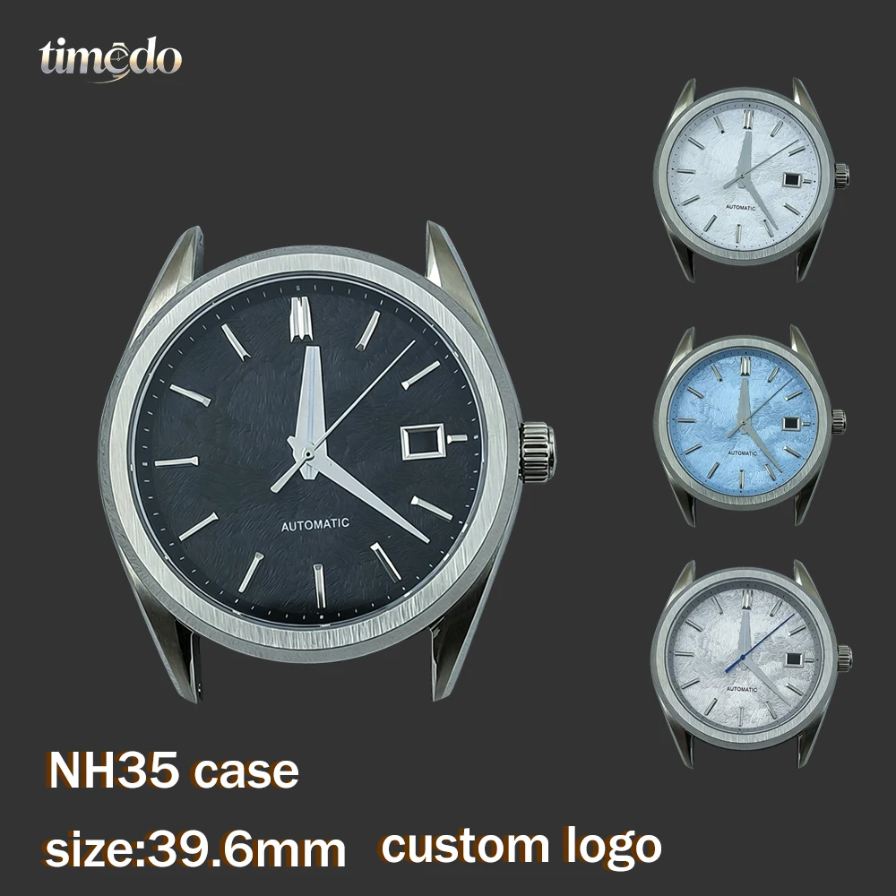 NH35 case 39.6mm stainless steel waterproof case men's watch accessories custom logo suitable for NH35 movement