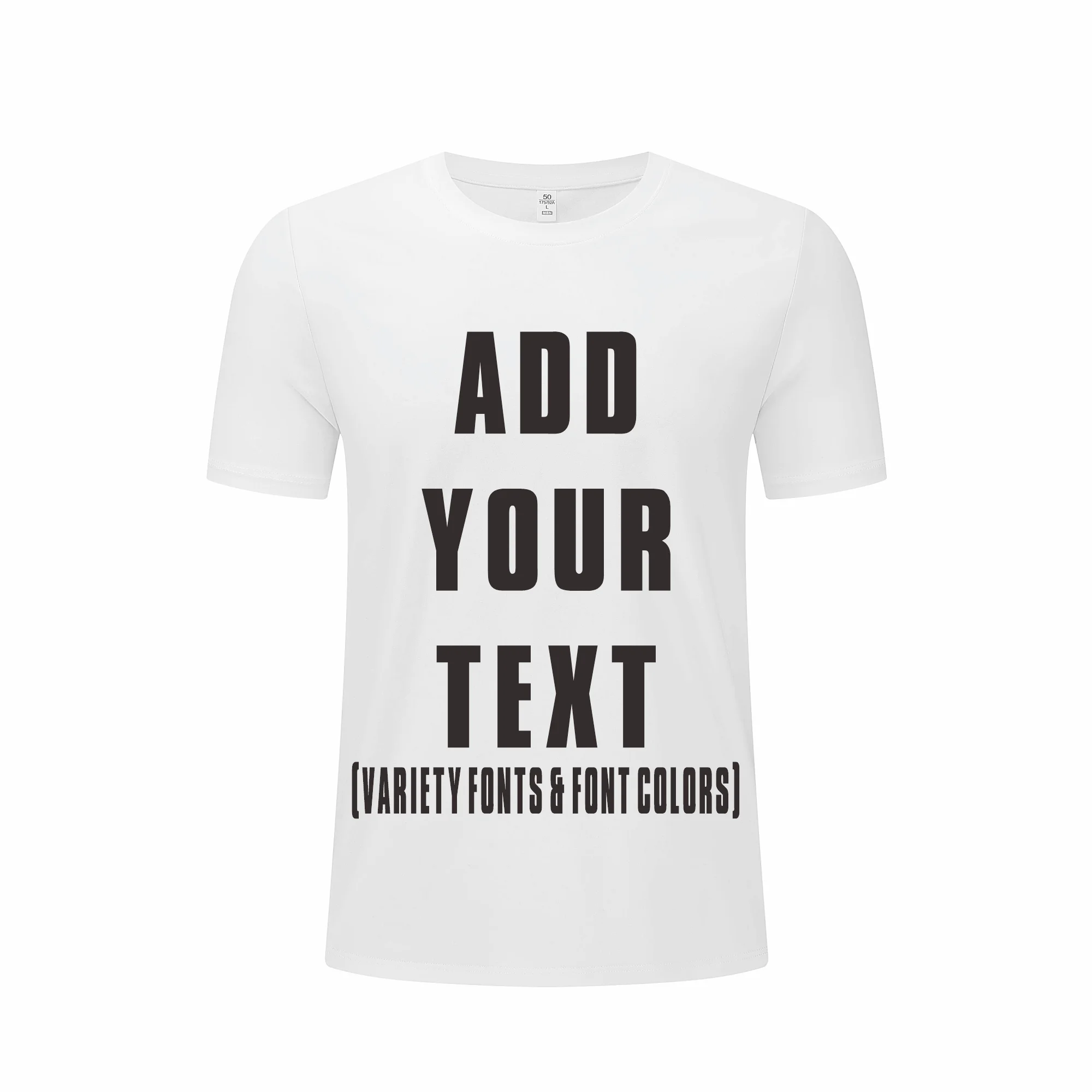Men's Personalized Cotton T-shirt Custom Text Name Tsihrts Add Your Own Message Fashion men tshirt bigger size 4XL 5XL