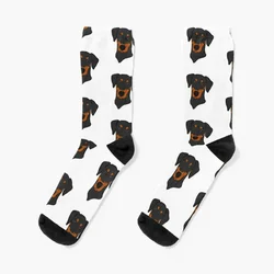 Doberman-Calcetines deportivos estéticos para hombre y mujer