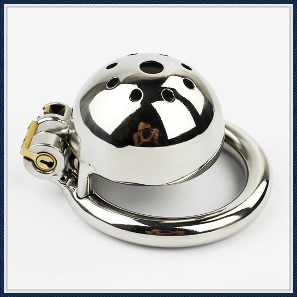 Slave Male Chastity Device Metal Cock Cage Penis Ring Urethral Catheter Fetish Anti-off Ring Bondage Belt Lock Adult Sex Toys