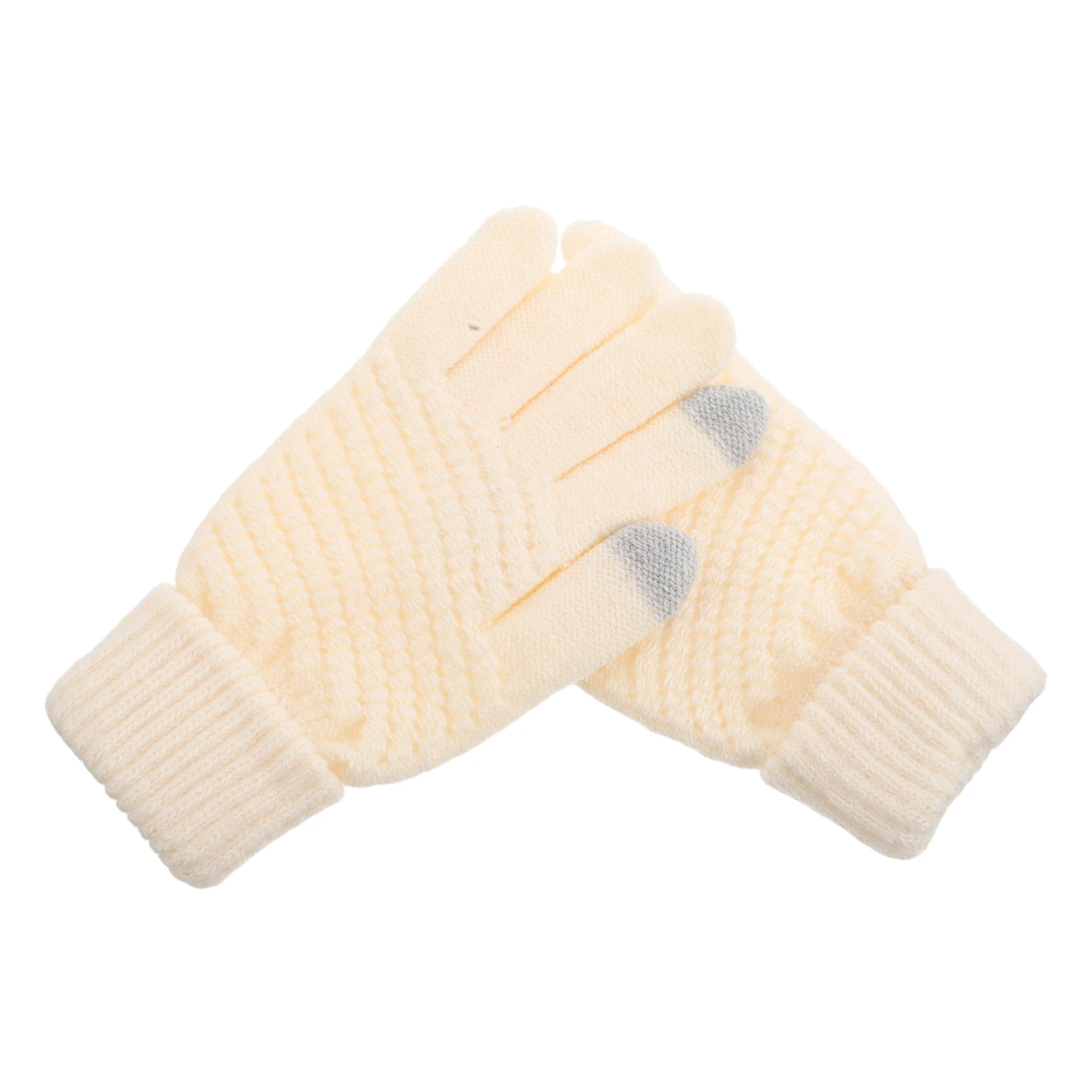 

Thermal Touchscreen Gloves for Cold Weather Women Outdoor Sports Student Polyester Thickened Warm Knit Biking Mittens