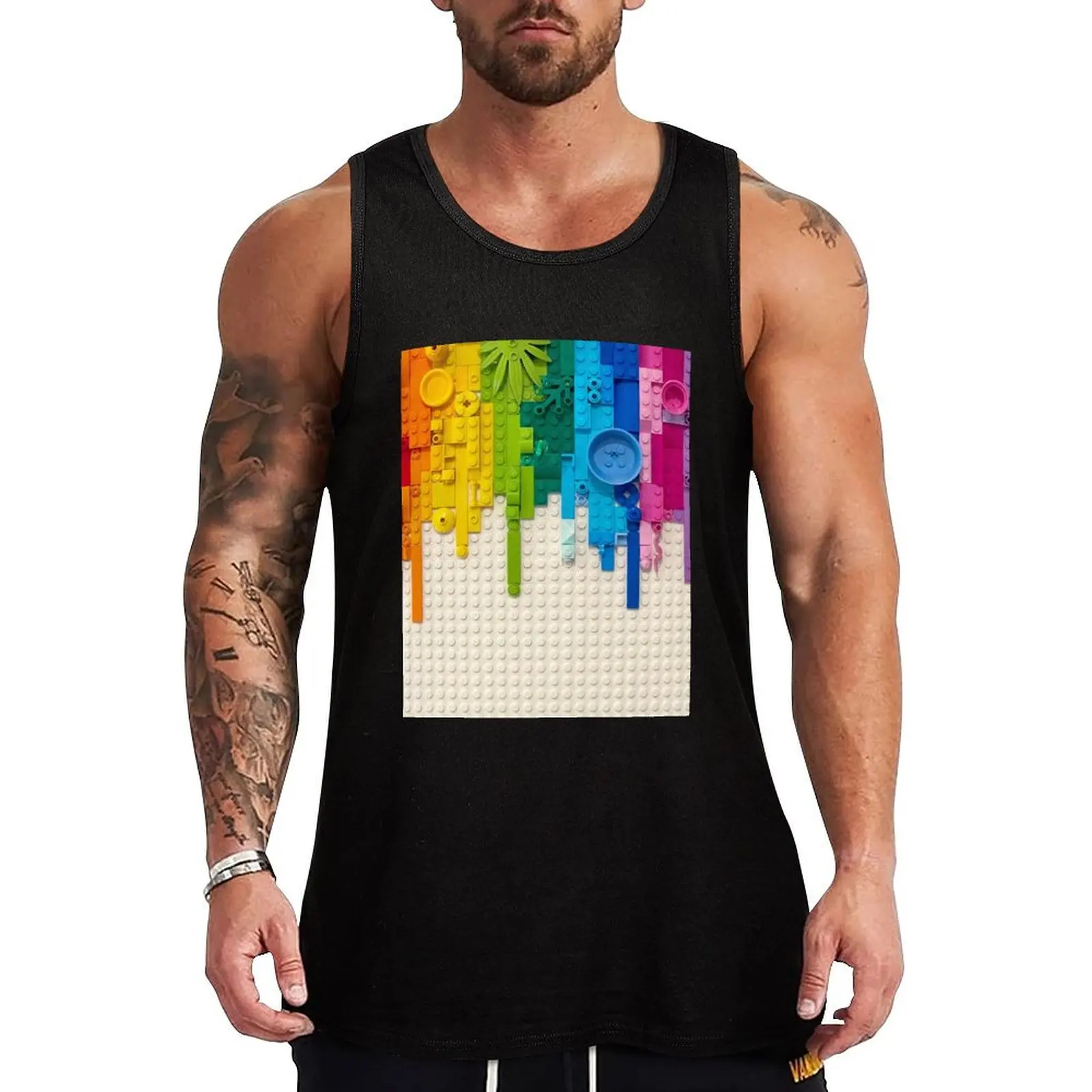 

Rainbow drip Tank Top Everyday Casual Tank Top Lightweight Loose Shirt