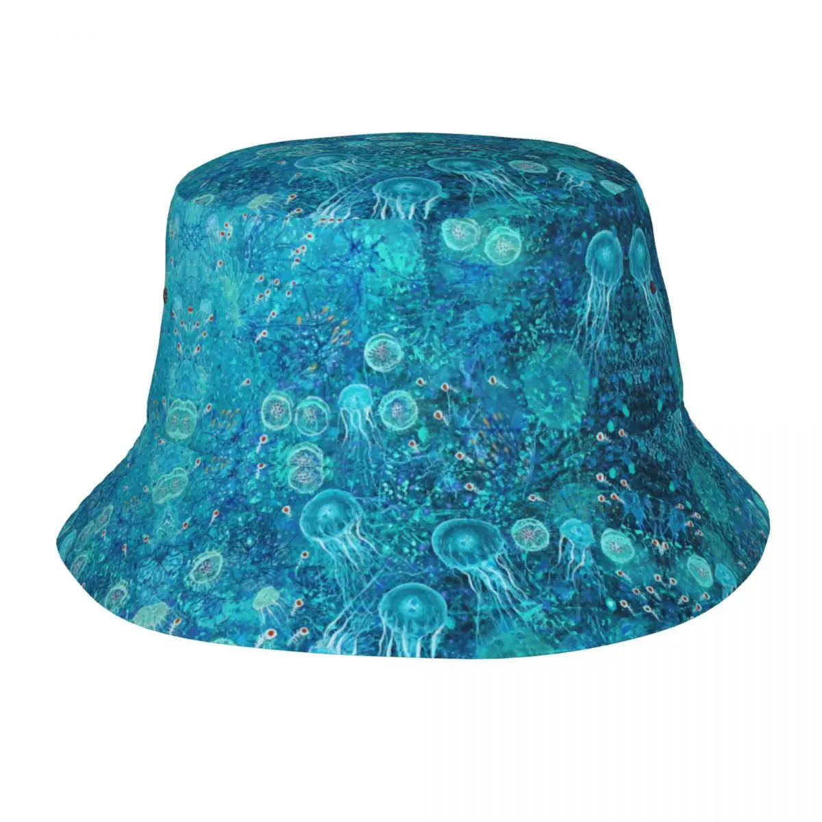 Diaphanous Lifeforms Jellyfish Unisex Bucket Hats for Women Men Printed Summer Travel Beach Fisherman Cap