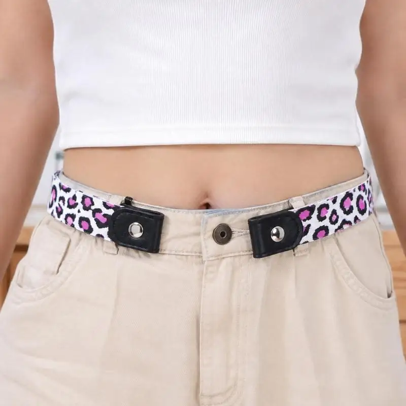 31BB Elastic Waist Belt with Flat Front Fit Waist Fastener for Office and Casual Wear