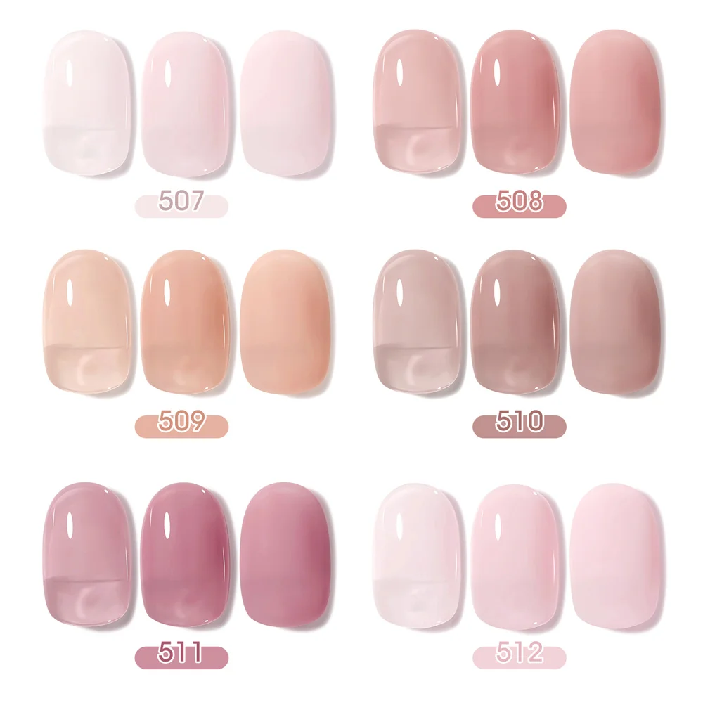 Venalisa HEMA TPO FREE 7,5 ml transparenter Gelee-Gel-Nagellack Nail Nude Pink Nagel-Gel-Nagellack Glitter Wunderschönes SoakOff UV-LED-Gel – Detail 8