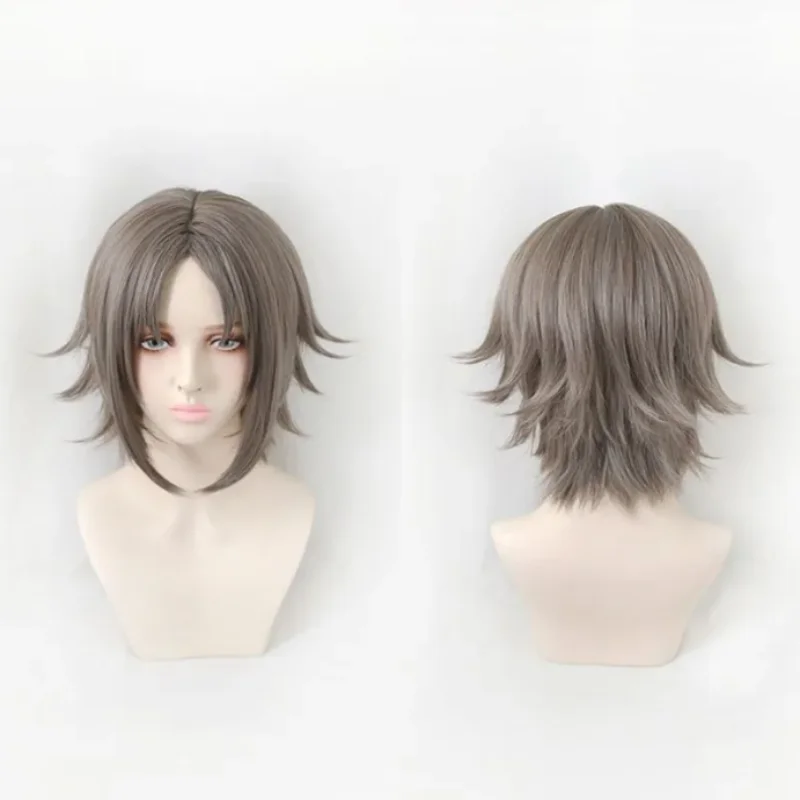 

Vtuber Mysta Rias Cosplay Wig Brown Gray Hair Heat Resistant Synthetic Halloween Party Accessories Props