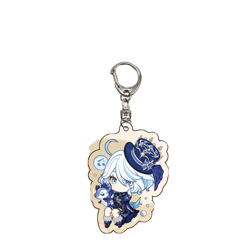 

Anime Genshin Impact Furina Lyney Balladeer Cosplay keychain lucency acrylic Starlight letter series Ambitus