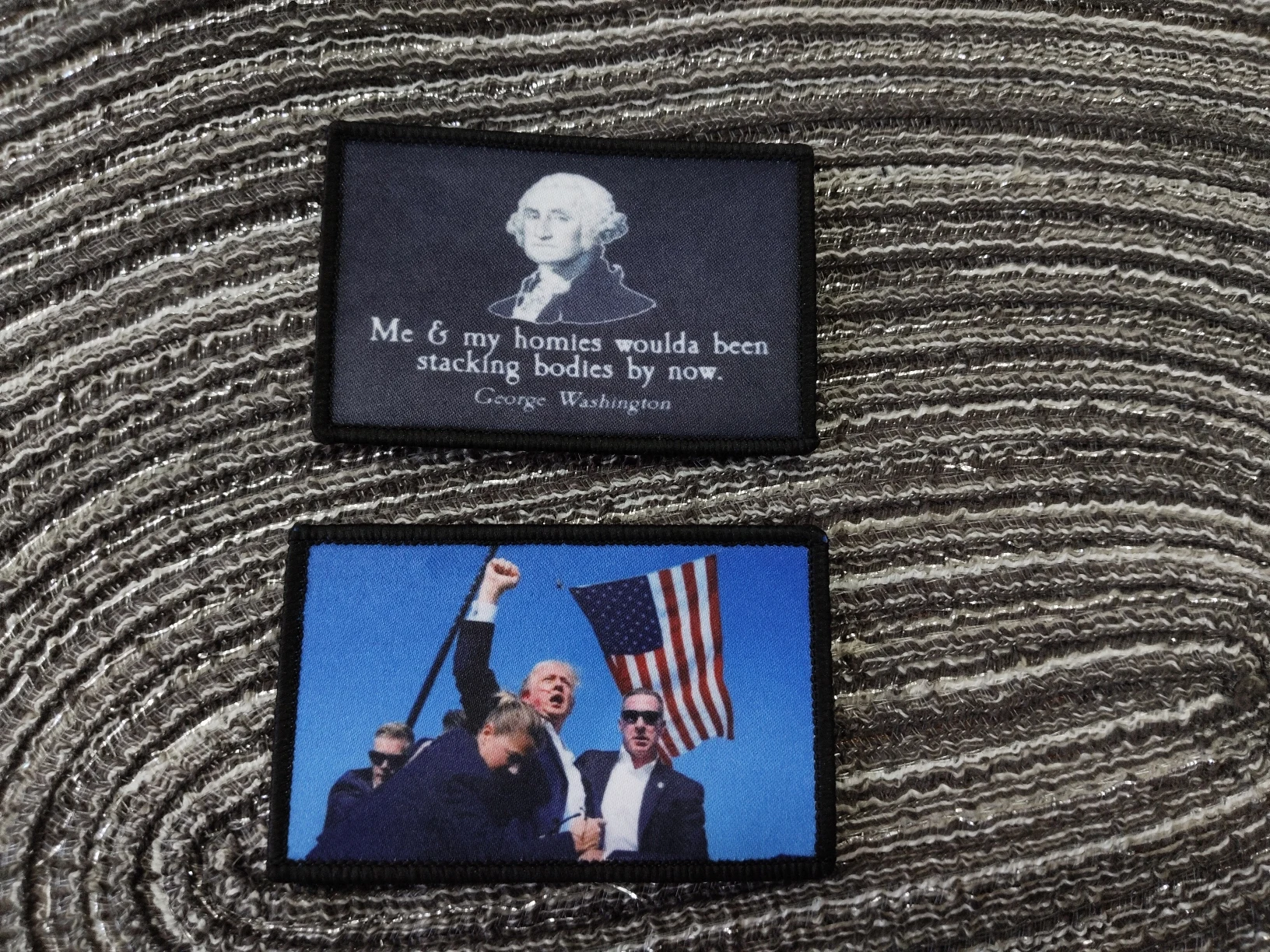 Great US President Washington Trump Printed Patch Determined To Save America Make It Great Again Backpack Patches for Clothing