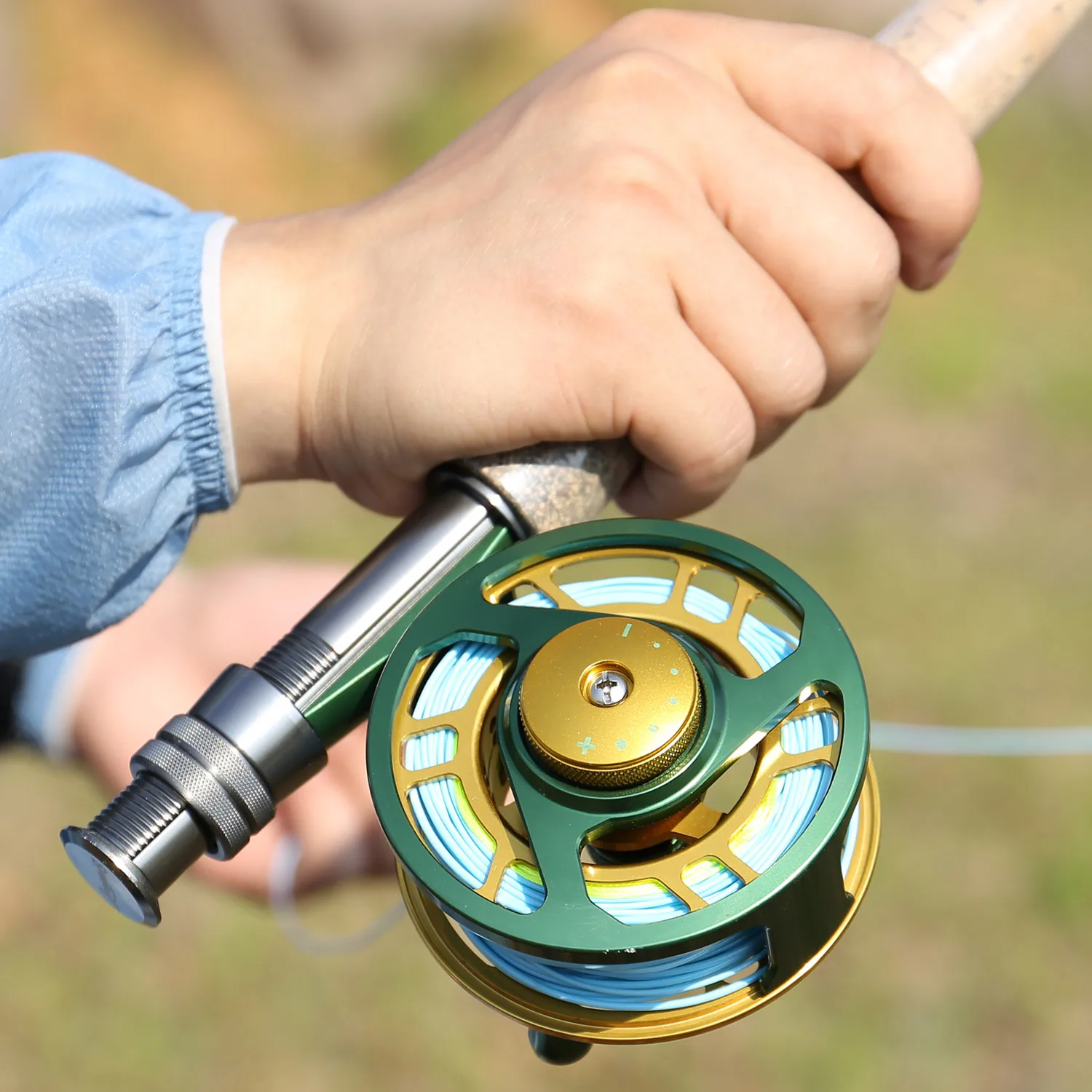 Sougayilang Fliegen fischer Rollen Aluminium legierung 5/6 7/8wt Fliegen rolle Zahnrad bearbeitet Mikro einstellbar Schlepp fliegen Angel rolle de Pesca – Detail 14