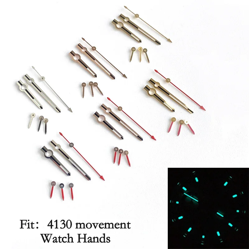 

Generic Watch Hand 4131/4130 Movement Chronograph Hands Fit RLX Gold/Silver/Rose Gold Color Watch Movement Part