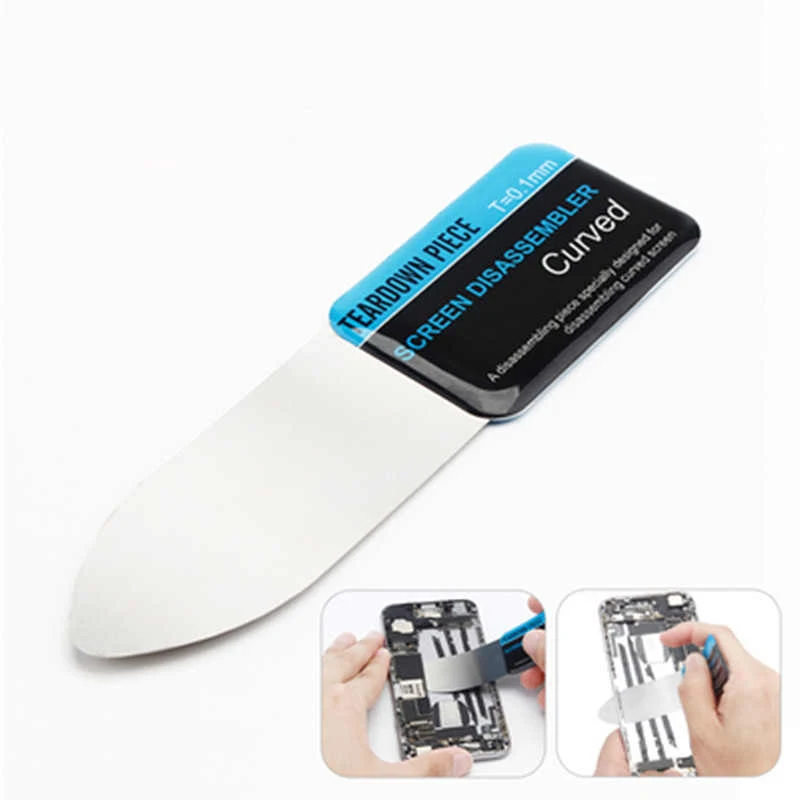 1/3/5 PCS Mobile Phone Curved LCD Screen Spudger Opening Pry Card Tools Ultra Thin Flexible Smart Phone Disassemble Steel Metal