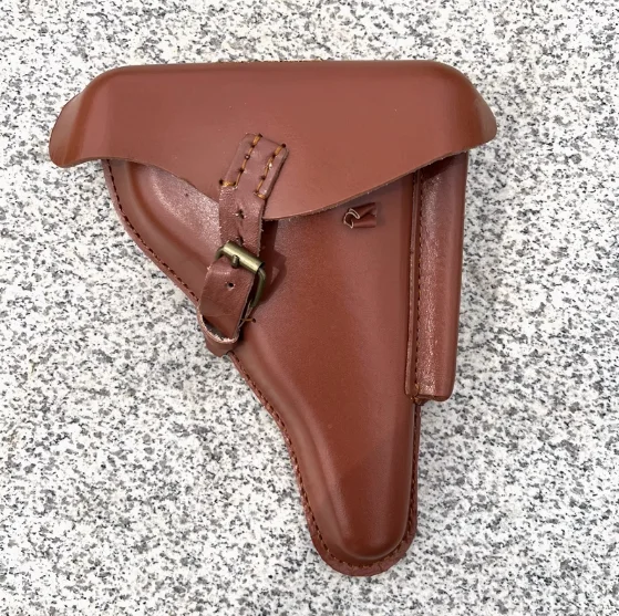 Authentieke Duitse Luger P08 Walther P38 hoofdlaag lederen pistoolholster