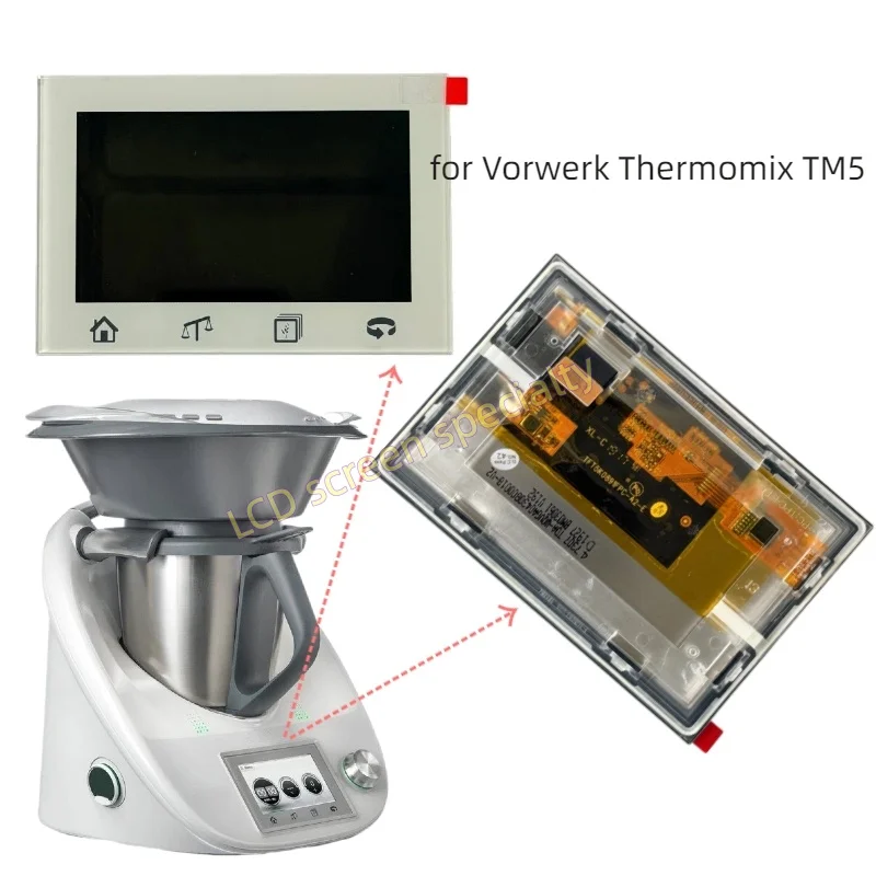 Original New LCD Display Screen with Touch for Vorwerk Thermomix TM5